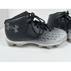 Under Armour Cleats Kids Size 4Y Spotlight Fran RM 4.0 Athletic Youth Black Gray